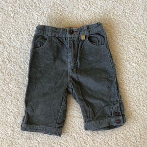 23m Jacadi corduroy short pants olive green